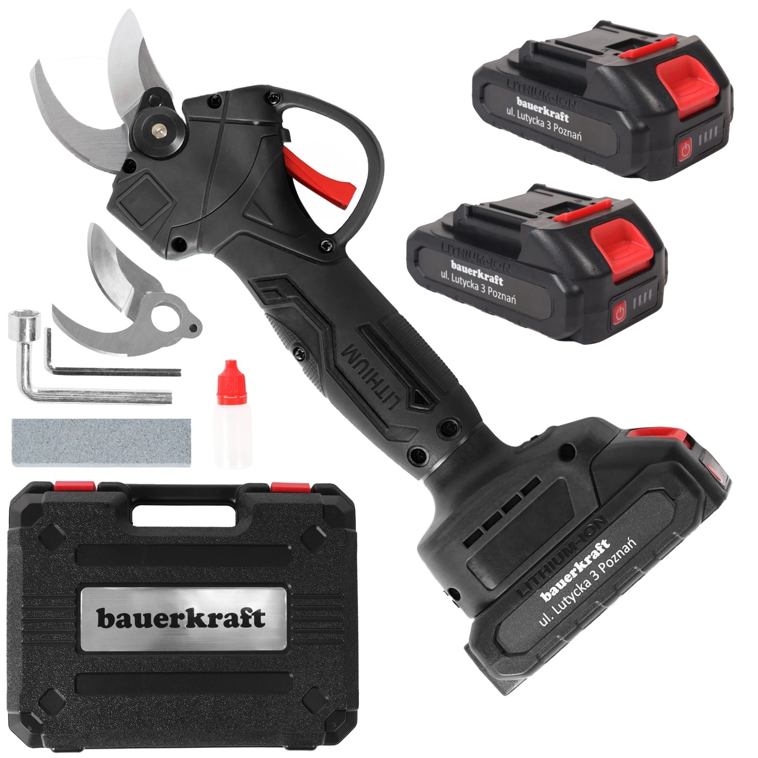 Akumulatora zaru šķēres elektriskās 21V zaru un dzīvžogu griešanai