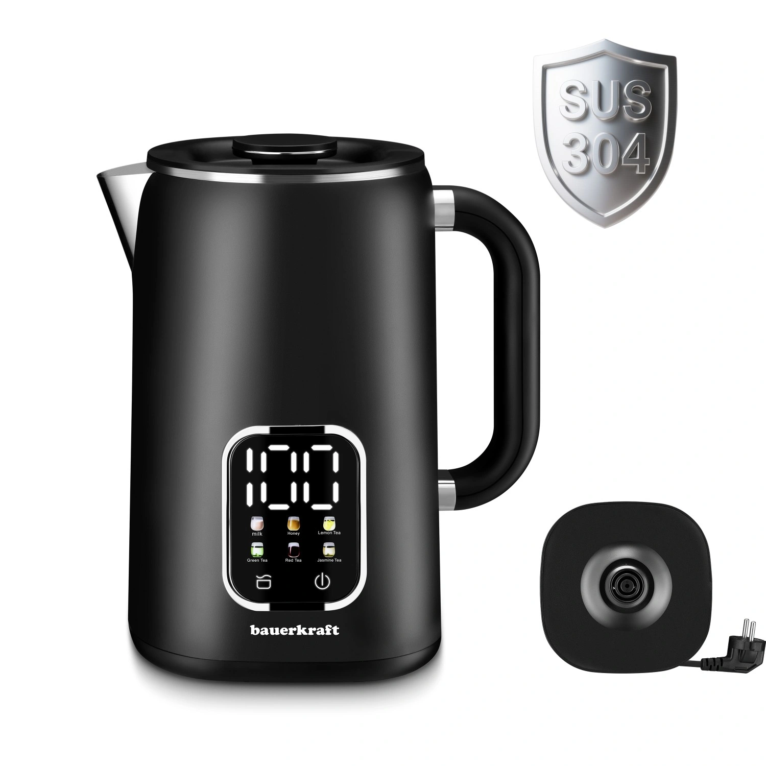 Smart Electric Kettle 1.7L with Temperature Control, Black