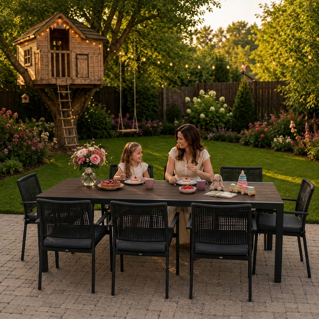 Multigarden Liels dārza galds 180x90 cm, brūns