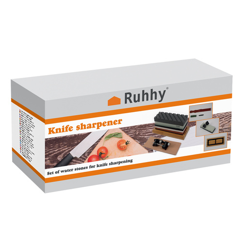Ruhhy 00023763 Whetstone Set for Knife and Chisel Sharpening