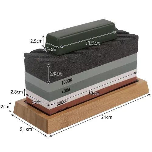 Ruhhy 00023763 Whetstone Set for Knife and Chisel Sharpening