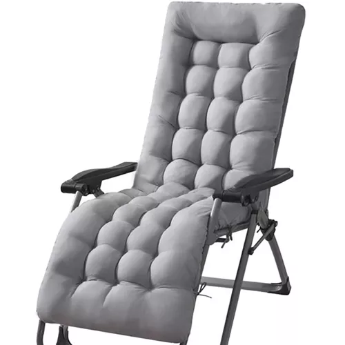 Stepēts Spilvens Dārza Atpūtas Krēslam Pelēks 23490 | Quilted Cushion For Garden Lounger Gray