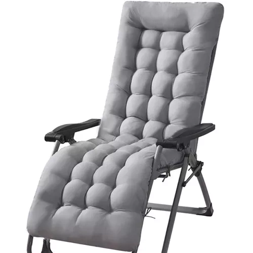 Gardlov Quilted Garden Sun Lounger Cushion, Grey