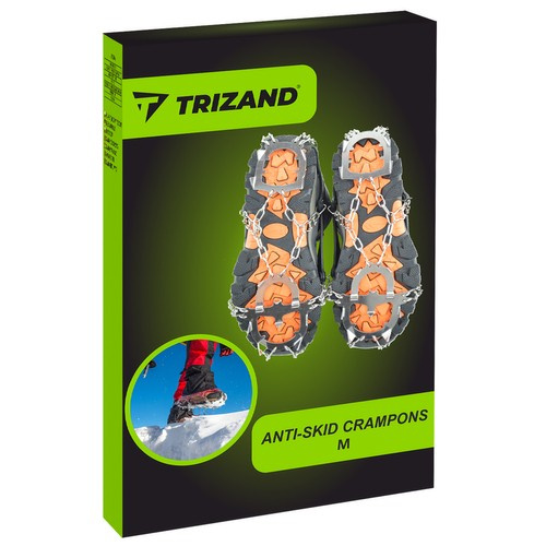 Trizand Ice Cleats with 12 Spikes for Shoes, Size M (35-39)