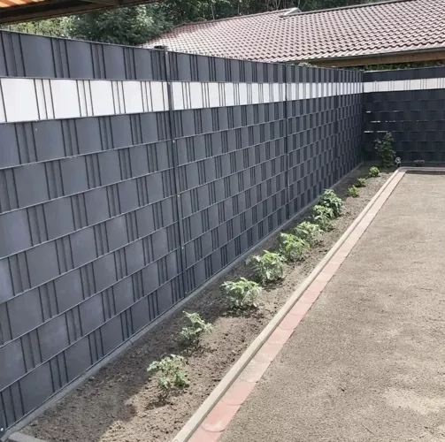PVC Privacy Screen Strip for Balcony Terrace Garden Fence - 19cm x 35m and 450g/m², Anthracite