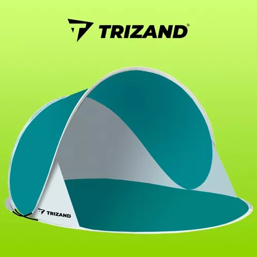 TRIZAND 00023856 Pašuzceļoša pludmales telts 190x120x86cm, zili pelēka