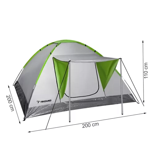 Trizand Montana 4-Person Camping Tent, 200x200x110 cm