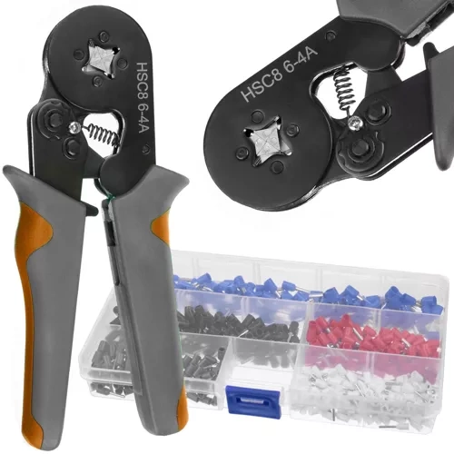 Bigstren Wire Ferrule Crimping Tool 0.25-10mm2 with 500 Ferrules