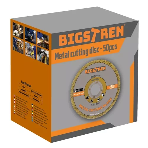 Metāla griešanas disks - 50 gab. Bigstren 21639 | Metal cutting disc pcs.