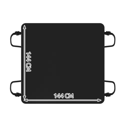Purlov suņu auto sēdekļu aizsargpārklājs 144x144 cm, melns