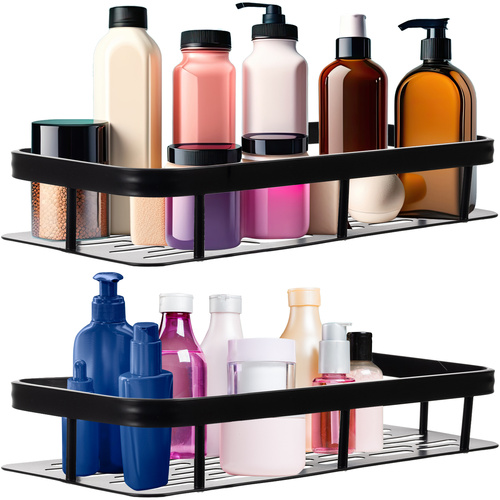 Alumīnija vannas istabas plauktu komplekts Ruhhy 23170, 2 gab., melns