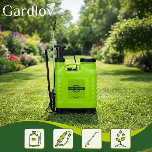 Gardlov 00025569 mugursomas tipa spiediena smidzinātājs, 16L, zaļš