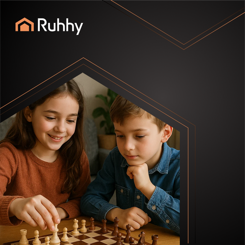 Деревянные шахматы Ruhhy 31x31 см, коричневый/кремовый
