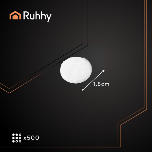 Pašlīmējošie lipekļi Ruhhy 25884, 18 mm, 500 gab., balti