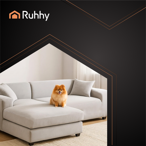 Ruhhy Sofa Cover 145-185 cm, Light Grey