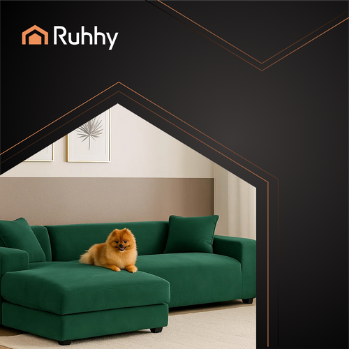 Ruhhy Sofa Cover 190-230 cm, Dark Green