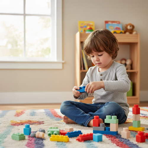 Iso Trade Soft Sensory Blocks, 80 pcs, Multicolored