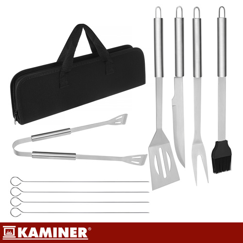 BBQ Tool Set 9 Pieces Kaminer 27184, Black (3)