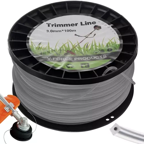 Bigstren Reinforced Trimmer Line, Square, 3mm x 100m