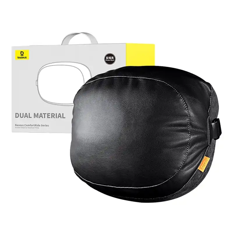 Divpusēja automašīnas galvas balstā uzstādāma spilvena pamatne Comfort Ride (melna) | Double sided Car Headrest...