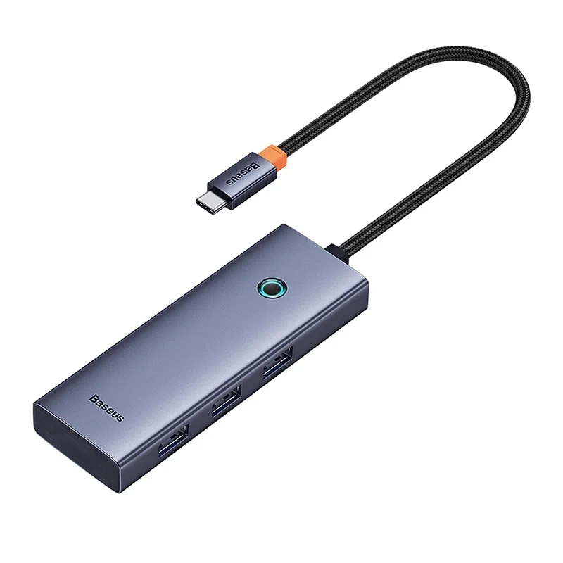 Baseus UltraJoy 5-Port USB-C Хаб (HDMI, 3xUSB 3.0, PD), Серый