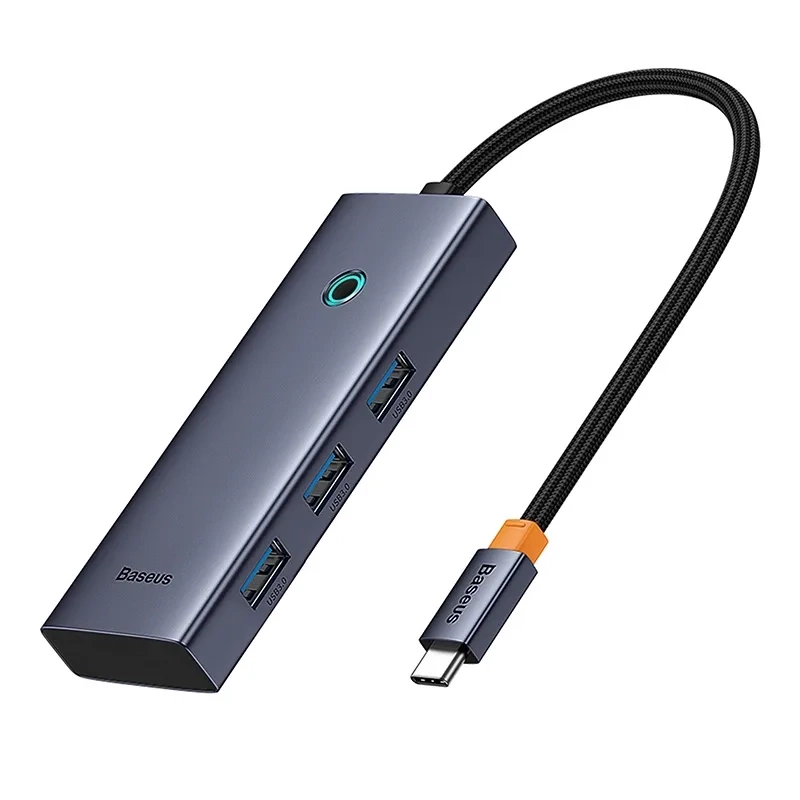 Baseus UltraJoy 5-Port USB-C Хаб (HDMI, 3xUSB 3.0, PD), Серый