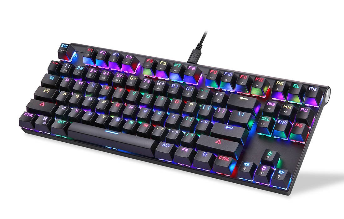 Mehāniskā spēļu tastatūra Motospeed CK101 RGB (melna) | Mechanical gaming keyboard (black)