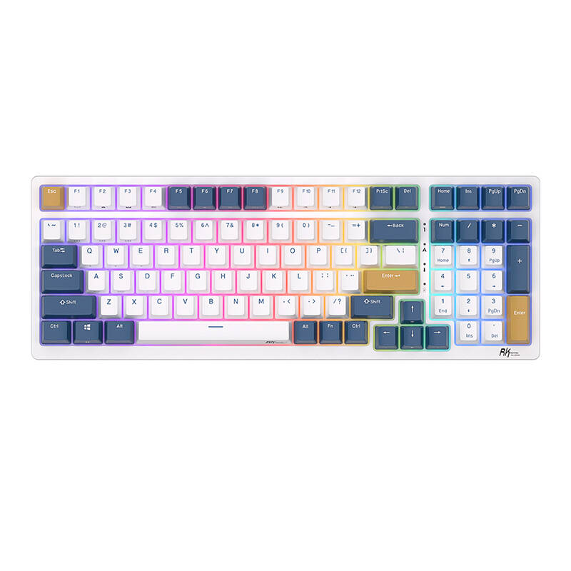 Mehāniskā tastatūra Royal Kludge RK98 RGB, sarkans slēdzis (zils) | Mechanical keyboard Red switch (blue)