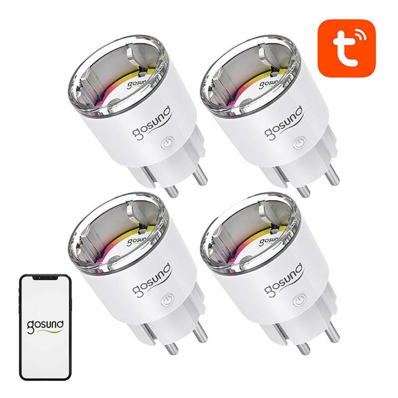 Gosund EP2 Smart WiFi Plug 4-Pack 10A Energy Monitor Tuya Compatible