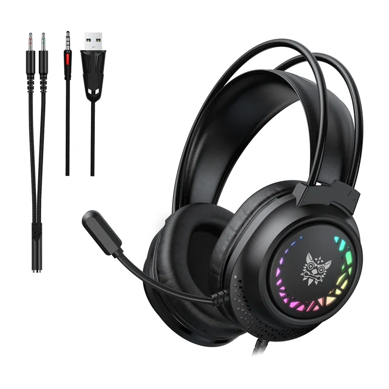 Spēļu austiņas ONIKUMA X92 Melnas 50mm RGB