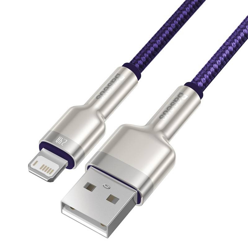 Кабель USB - Lightning Baseus Cafule 2.4A 1м Фиолетовый