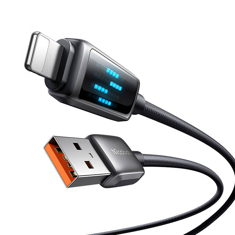 USB-A uz Lightning kabelis Mcdodo CA-5250 LED displejs 1.2m (0)