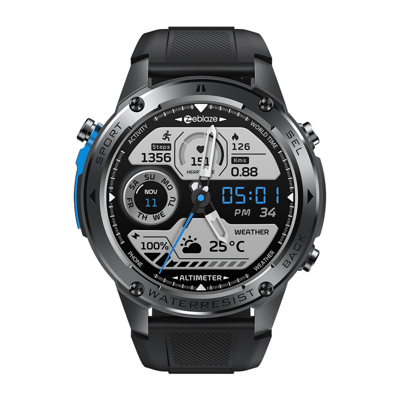 Viedpulkstenis Zeblaze Stratos 2 Ultra AMOLED Melns