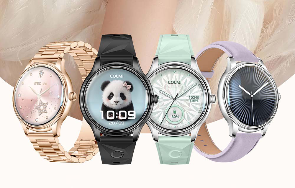 Smartwatch COLMI L28 Gold Leather Strap 1.32" AMOLED (3)