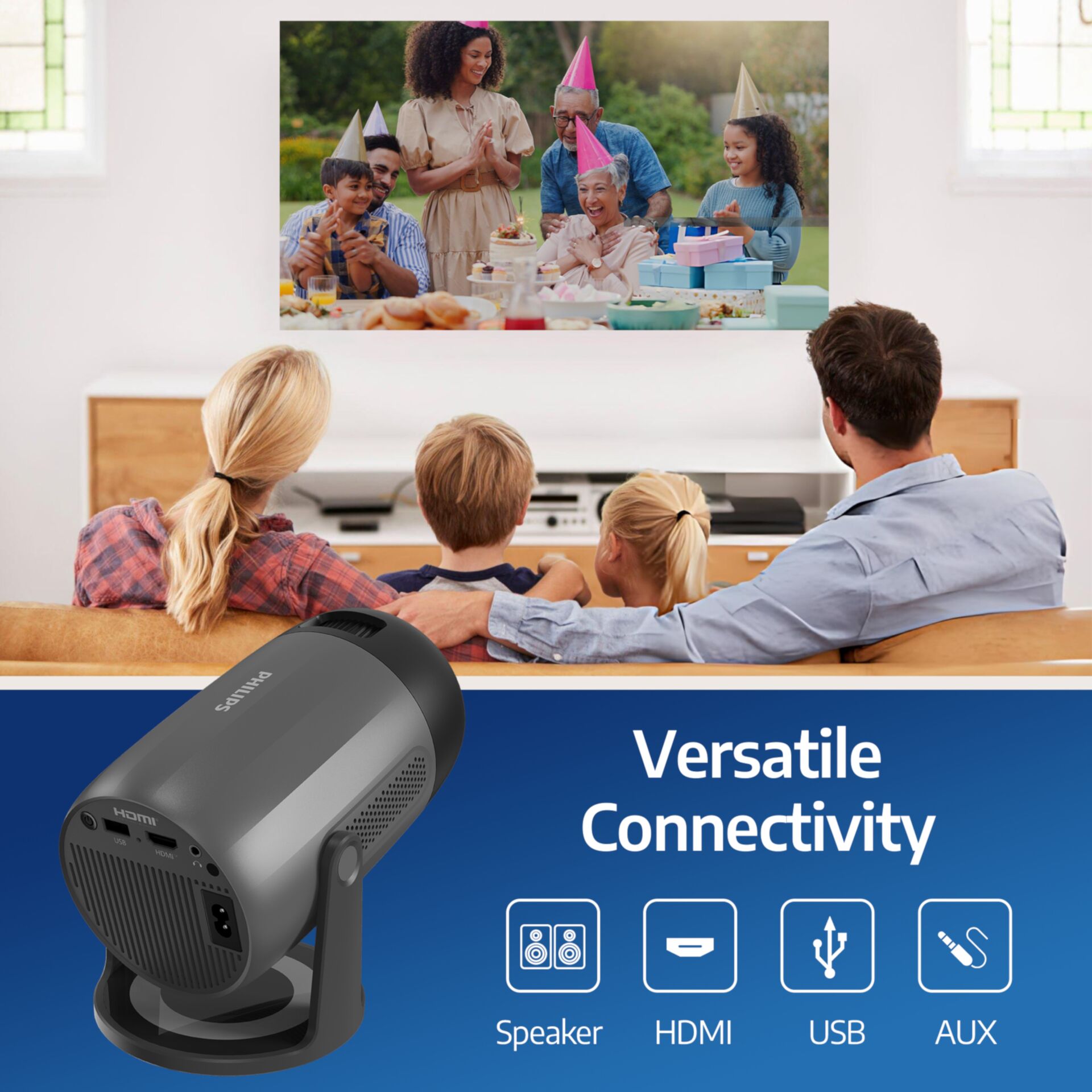Проектор Philips N-150 1080p, Темно-серый