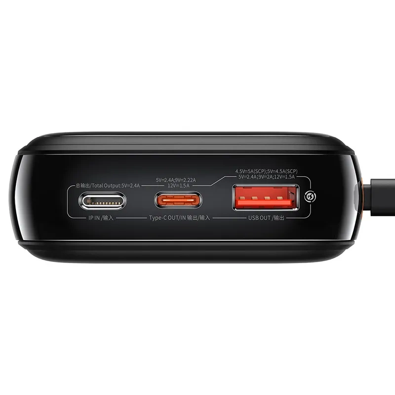 Baseus Qpow PRO Powerbank 20000mAh 20W with Lightning Cable Black