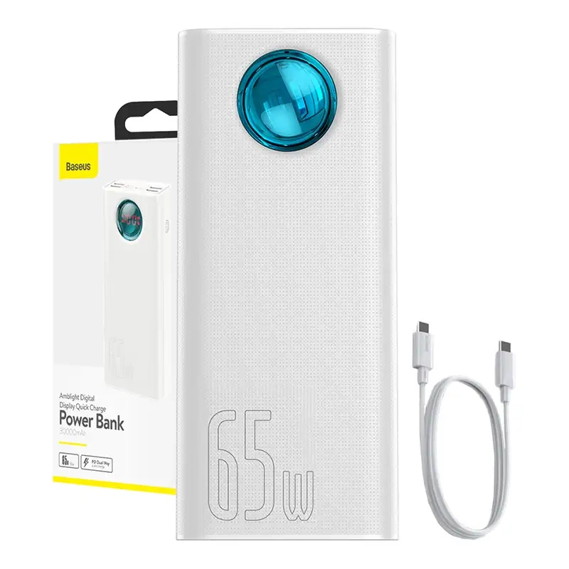 Baseus Amblight Power Bank 30000mAh 65W, White