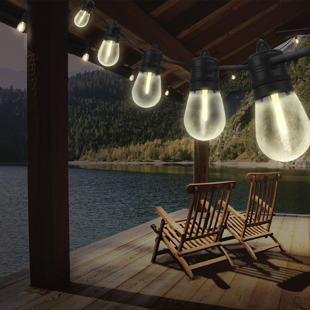 Solar String Lights Forever Light SUNARI FLS-60 7.5m 10 Bulbs IP44 Outdoor