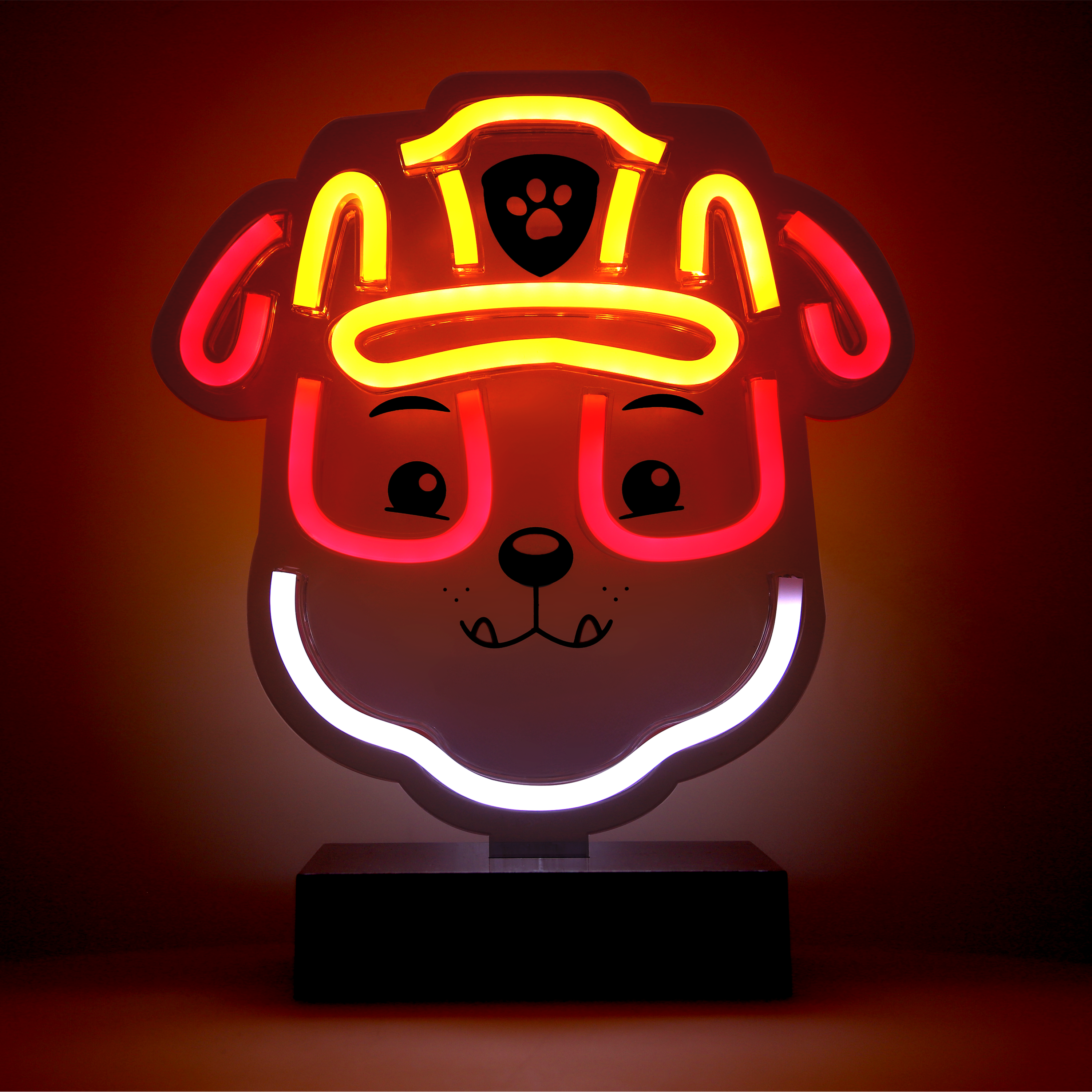 Psi Patrol Rubble LED Neons uz pamatnes