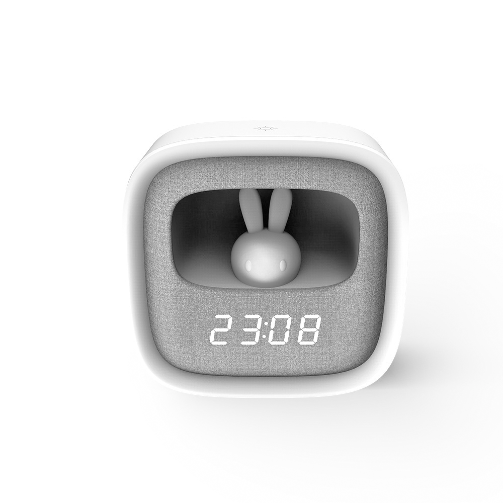 Forever Light PURE FNL-06 AURORA Alarm Clock with LED Night Light, White