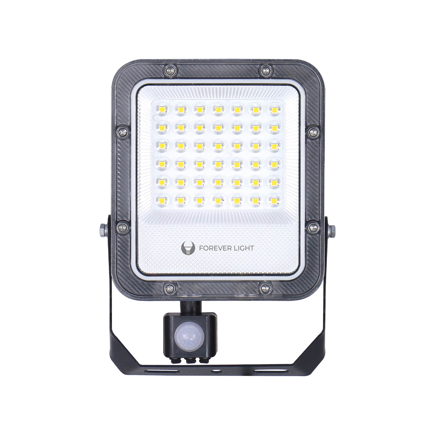 LED prožektors Proxim+ 30W 4000K 4500lm PIR IP65 Forever Light, melns