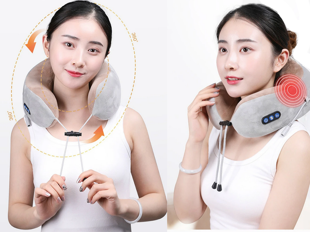 Kakla Masieris, Mīksts Ceļojumu Spilvens Automašīnai Un Lidmašīnai | Neck Massager, Soft Travel Cushion for Car...