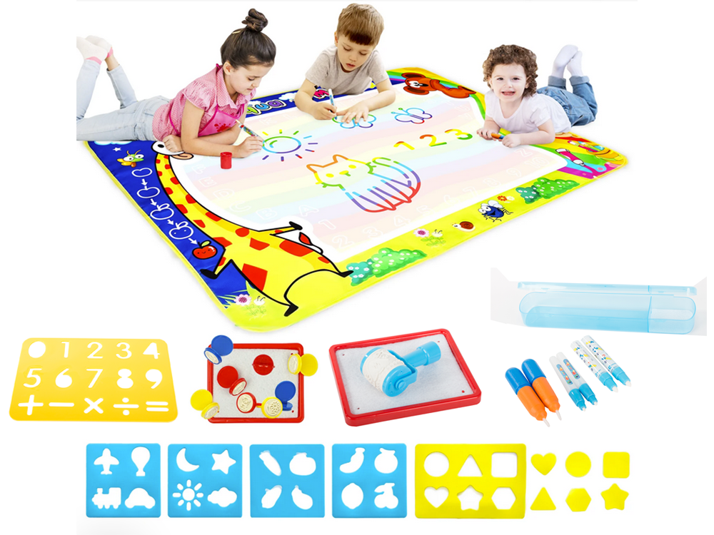 Water Painting Mat + Stencil and Accessories Set