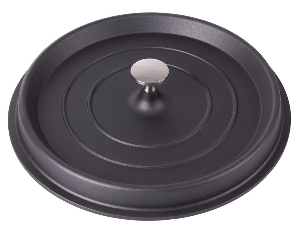 Aluminum Pot / Roaster with Lid 6.6L, Non-Stick, Induction, Black