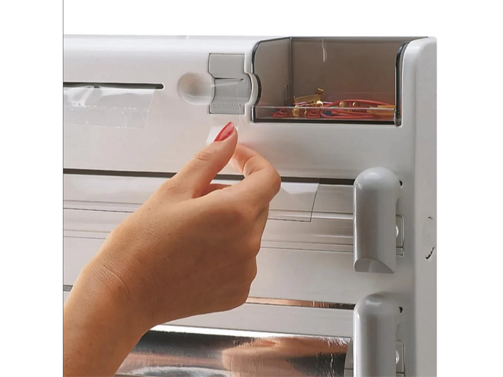 5-in-1 Wall-Mounted Foil and Paper Towel Dispenser, White
