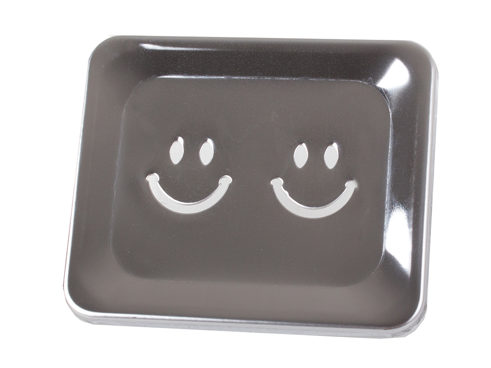 Wall-Mounted Metal Soap Dish with Drainage, Silver (3)