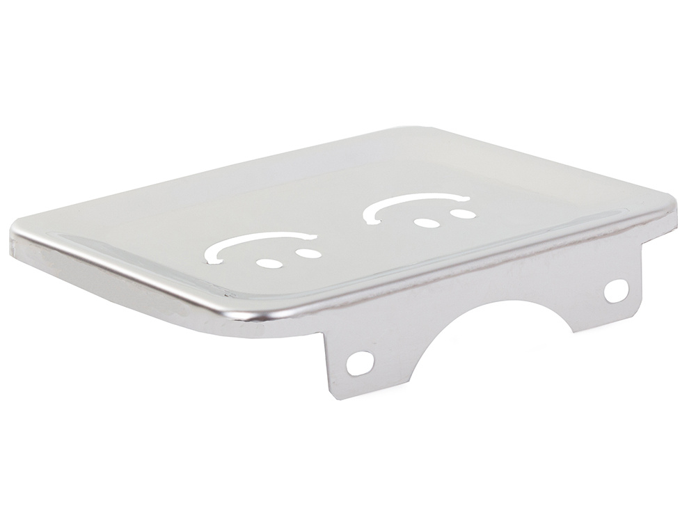 Wall-Mounted Metal Soap Dish with Drainage, Silver (5)