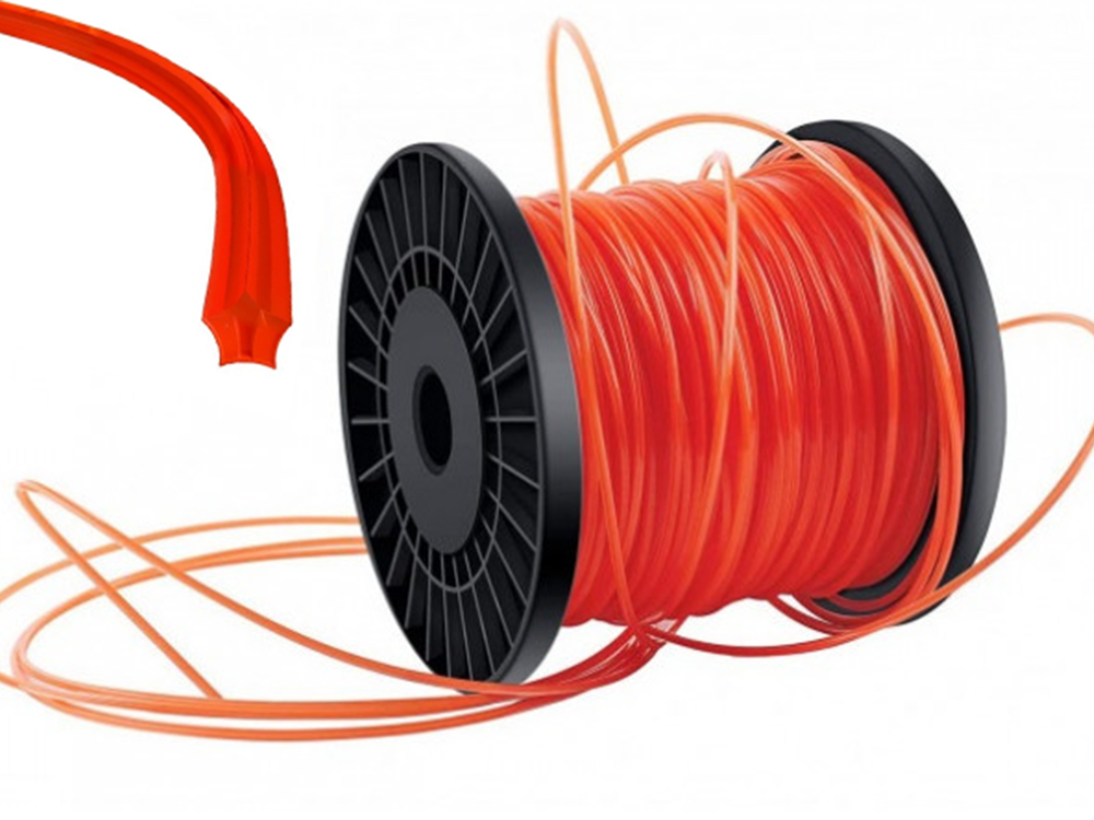 Reinforced Trimmer Line with Wire, Square, 3mm, 100m, Navy Blue