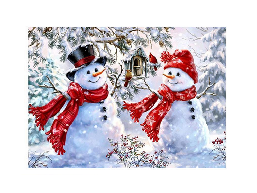 Diamond Painting Kit Snowman 5D, 30x40 cm