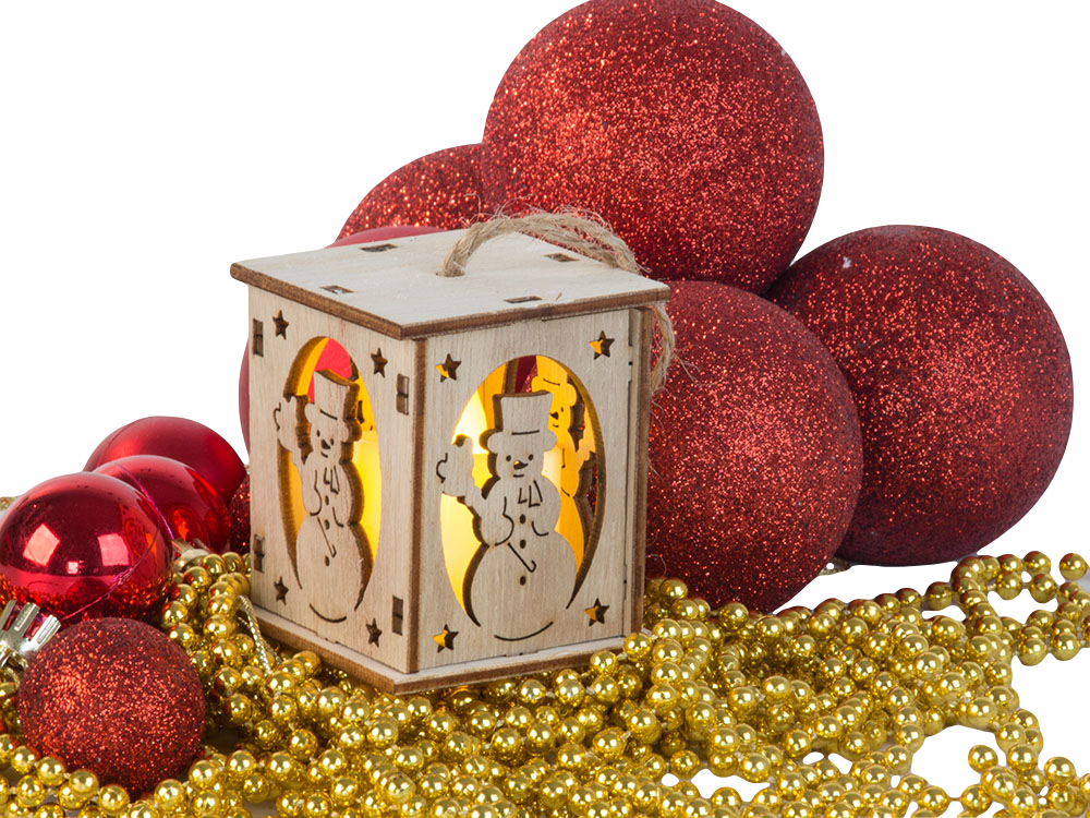 Wooden Lantern, Christmas Tree Decoration